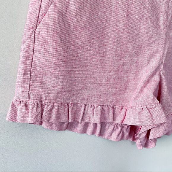 LOFT Pink Ruffle Hem Shorts Size 4 NWOT - Picture 3 of 11